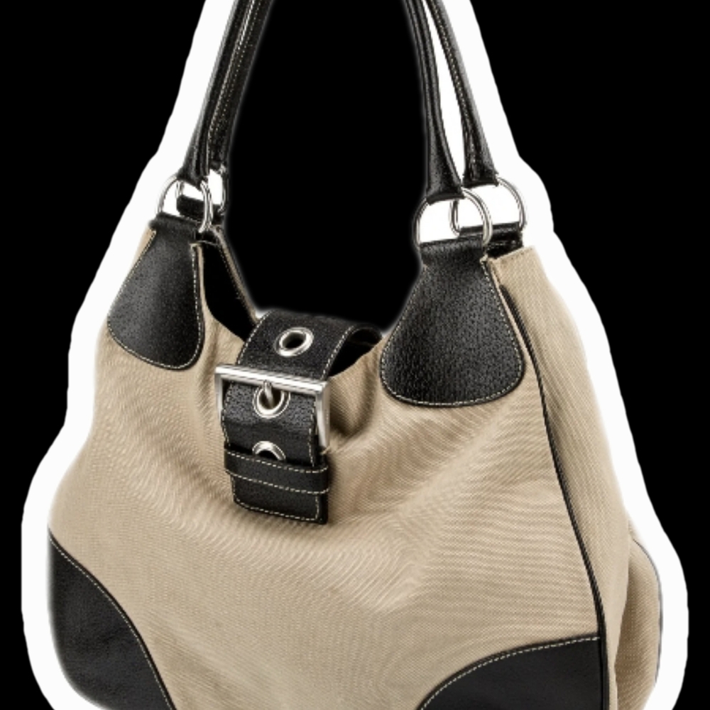 Elegant Black and Tan Women's Handbag